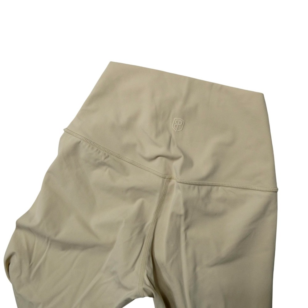 Paragon Leggings Womens S Beige High Rise Ankle Nylon Spandex Yoga Athletic Gym